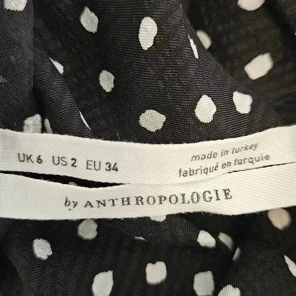 Anthropologie Agatha Polka-Dot Midi Dress Size 2 - Picture 12 of 15